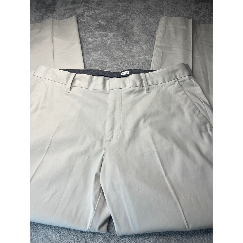 Murano Wardrobe Essentials Mens Khaki Chinos Pants Size 35x32 Cotton Blend